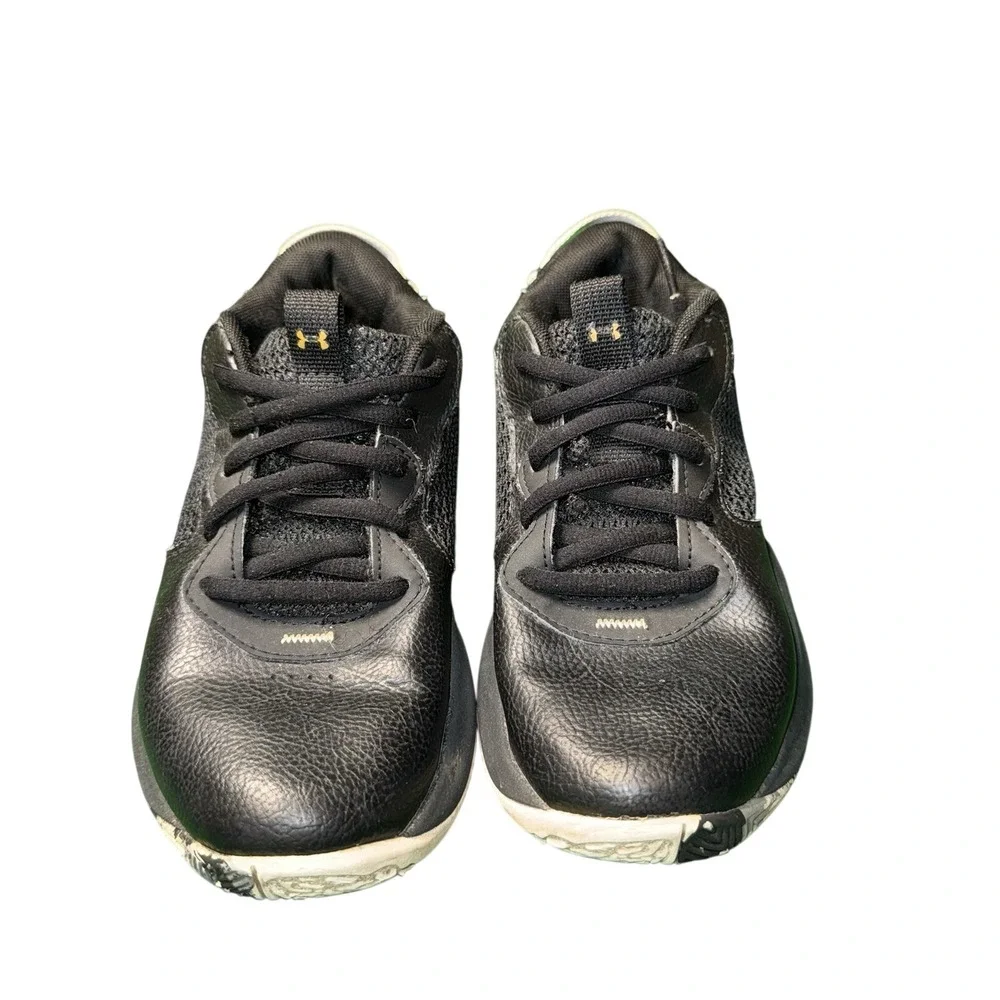 Under Armour Jet 21‎ Kids Basketball Shoes Black Gold 3025618-001 Size 1.5Y